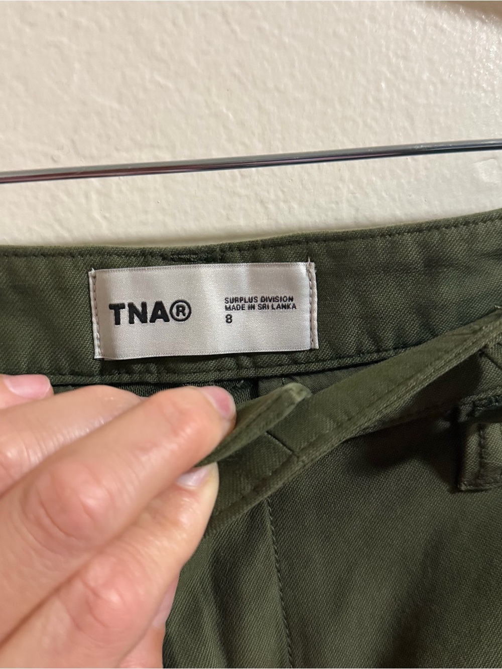 Aritzia Tna Supply Cargo Mini cotton Skirt Olive Green Utility Gorpcore Y2K 8 - Picture 9 of 14